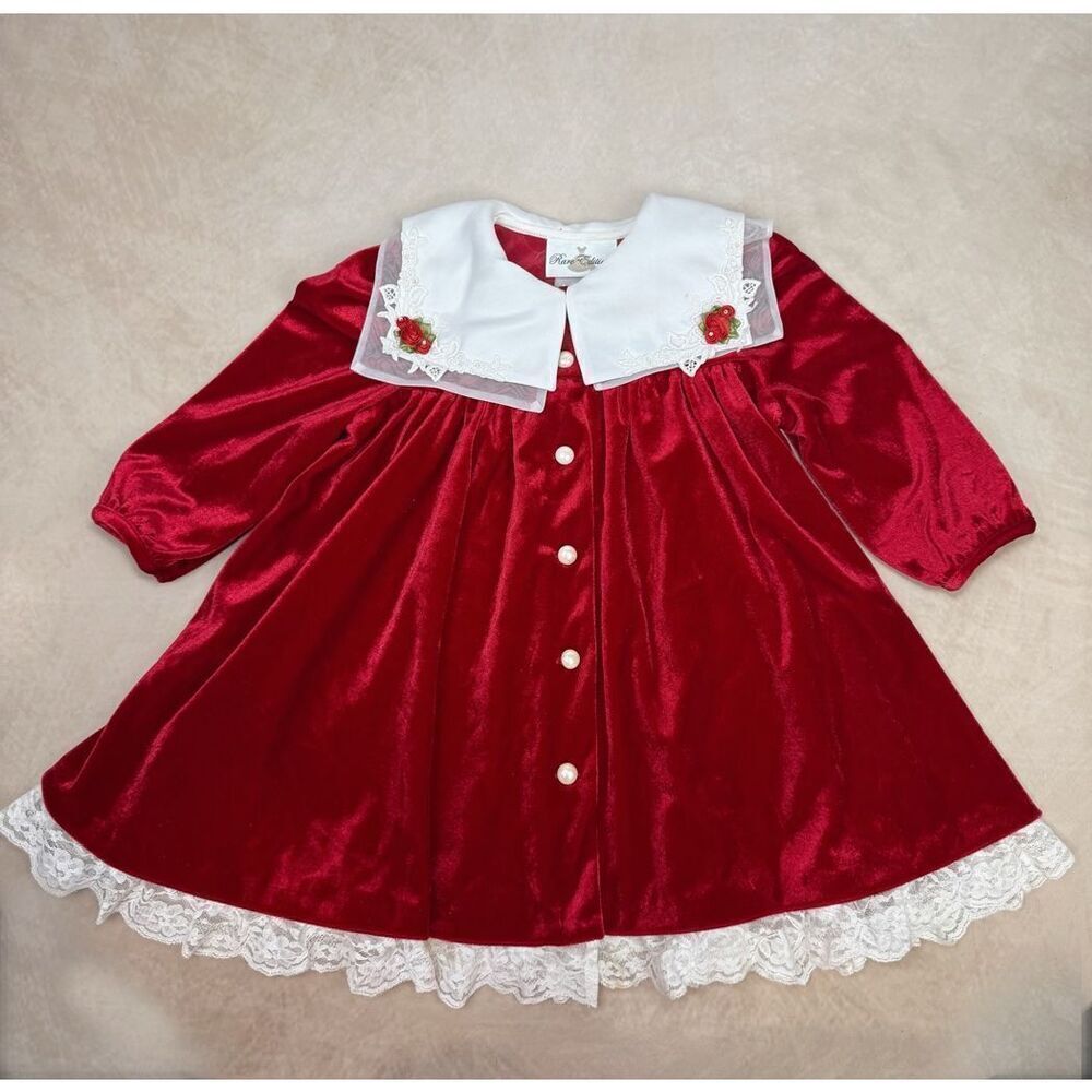 Rare Editions | Dresses | Vintage Girls 2t 3tvelvet Christmas Dress 99s Rare Editions Read